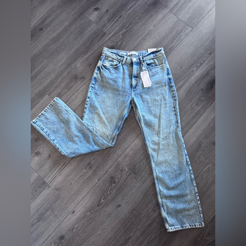 Mango Light Blue Straight Leg Jeans